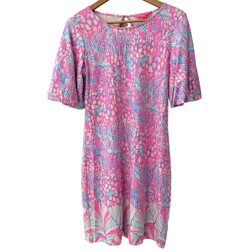 Lilly Pulitzer Britton Dress Pink Sorbet High Altitude Engineered Dress Sz Small - Picture 9 of 10